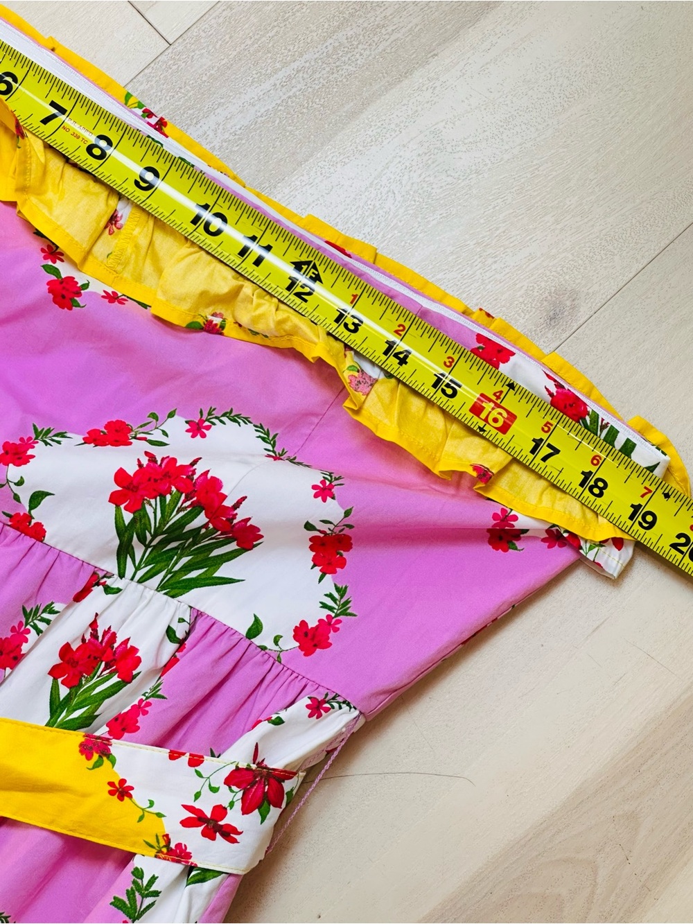 SugarLips Maia Floral Strapless Ruffle Midi Dress Sz XL Square neck Ruffles - Picture 9 of 15